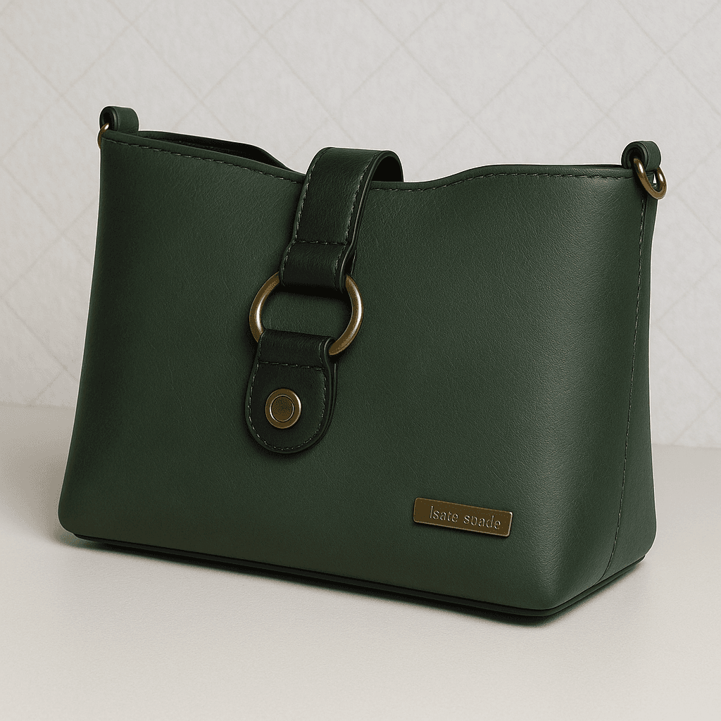 Women & Girls Cross Body Sling Bag with Height Adjustable Belt - Dark Green thumbnail 4