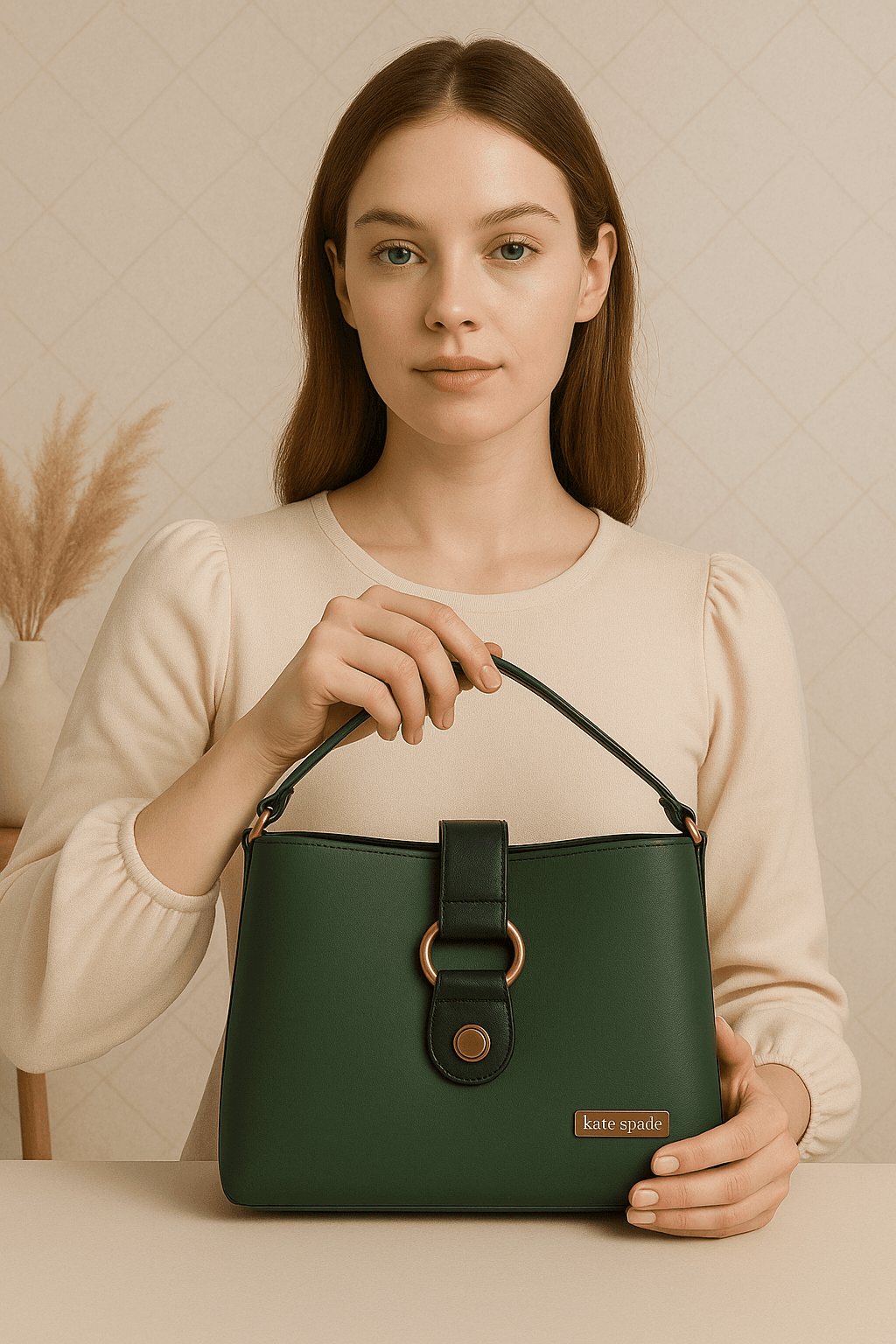 Women & Girls Cross Body Sling Bag with Height Adjustable Belt - Dark Green thumbnail 3