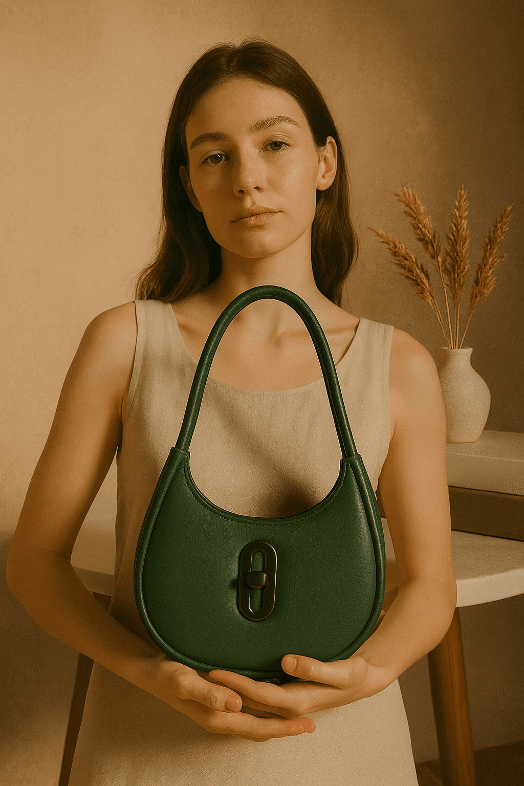 Women & Girls Shoulder Bags - Dark Green thumbnail 3
