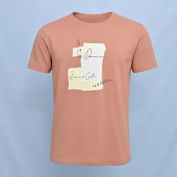 Men Printed Round Neck Polycotton Pink T-Shirt
