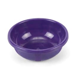 Round Plastic Serving Bowl with Smooth Interior and Raised Rim