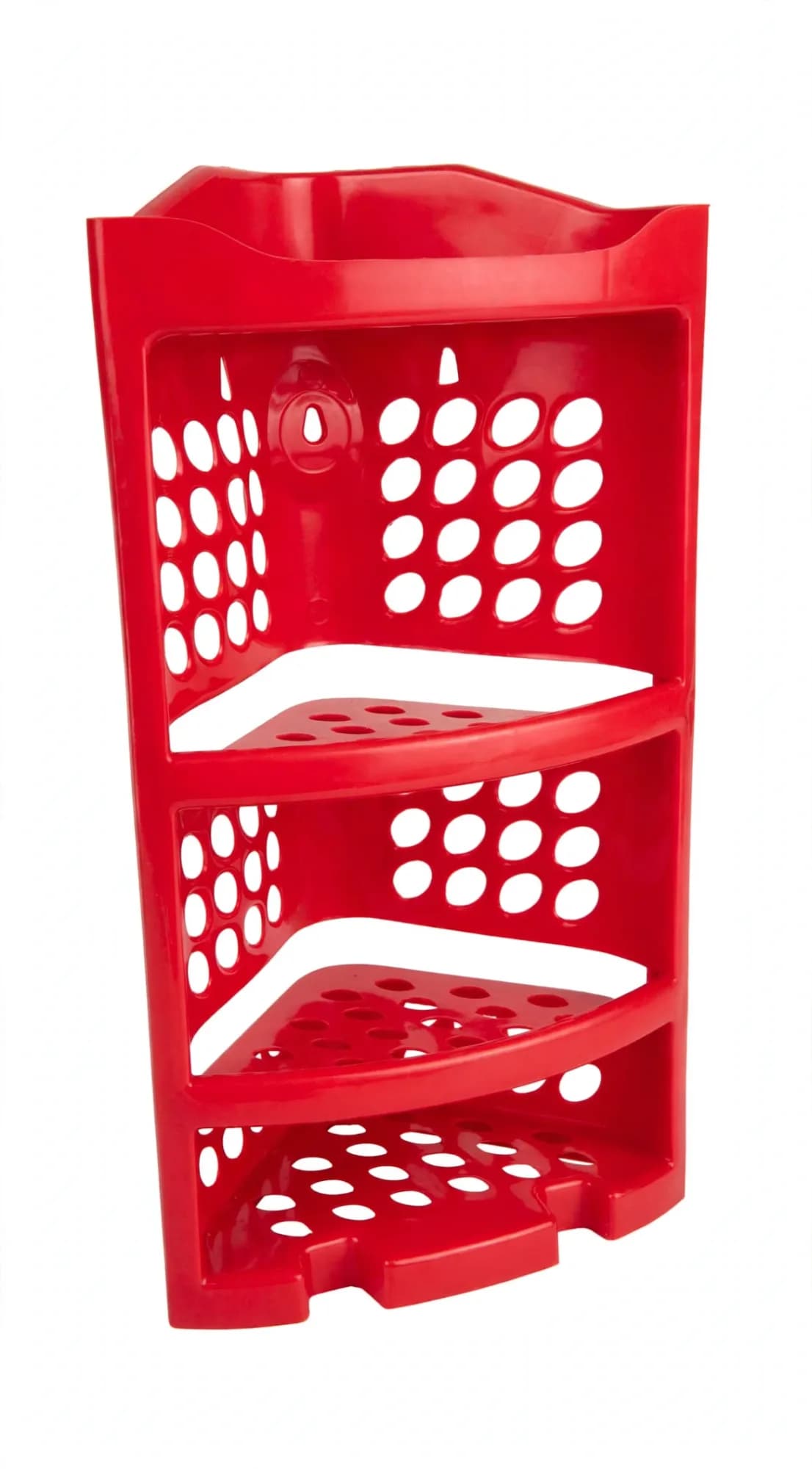 Moulded Plastic 4-Tier Corner Bathroom Storage Organizer Shelf