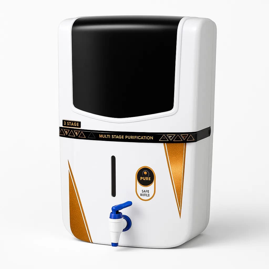 White and Black 12 L 8-Stage Water Purifier with Blue Dispensing Tap thumbnail 7