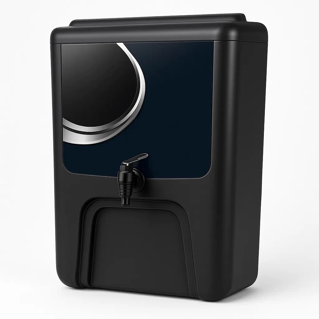 Black Plastic RO Water Purifier with Front Dispensing Tap and 10 L Storage thumbnail 7