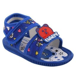 Infant& Toddler Cartoon Appliqué Open-Toe Sandals with Ankle Strap