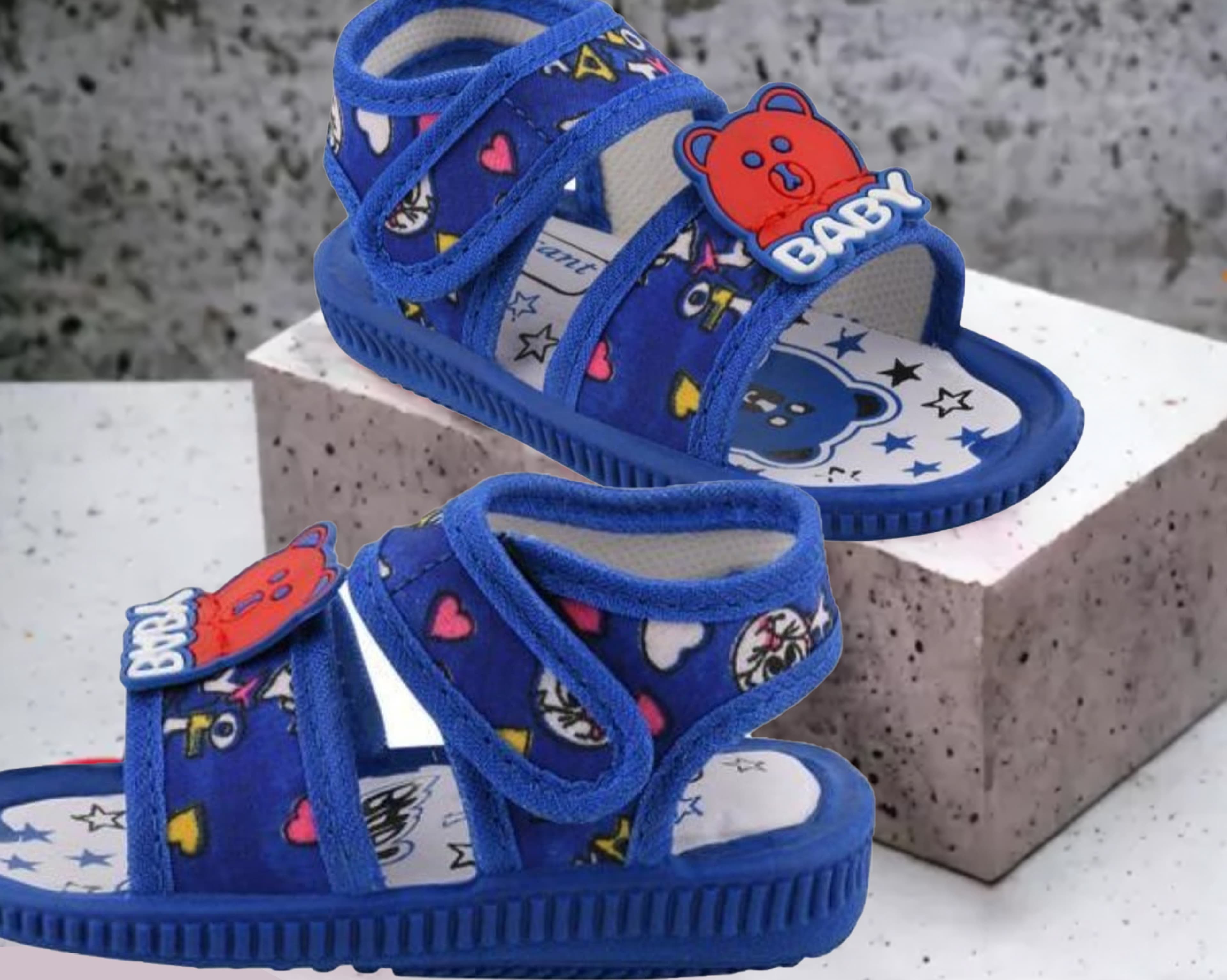 Infant& Toddler Cartoon Appliqué Open-Toe Sandals with Ankle Strap thumbnail 5