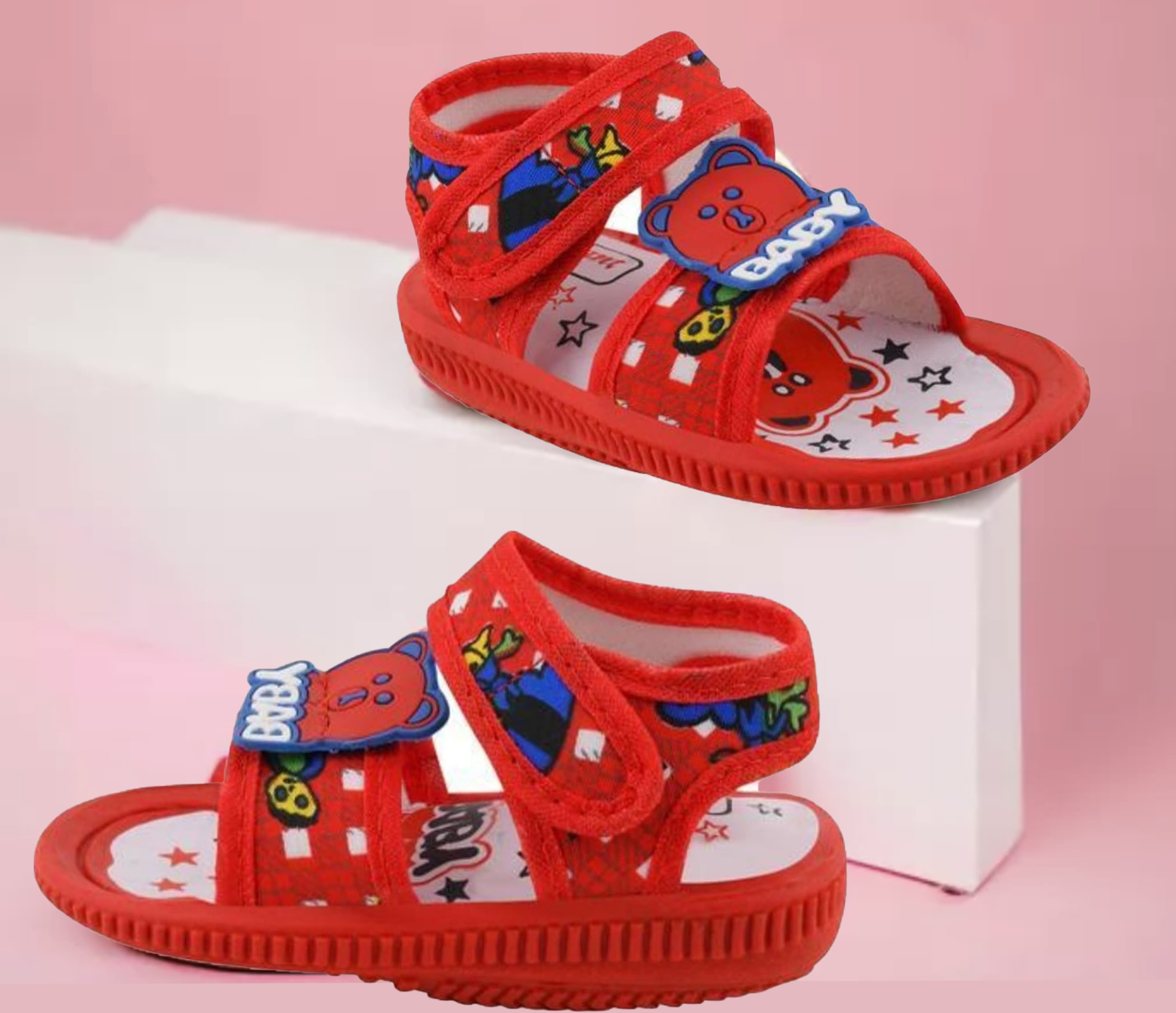 Infant& Toddler Cartoon Appliqué Open-Toe Sandals with Ankle Strap thumbnail 4