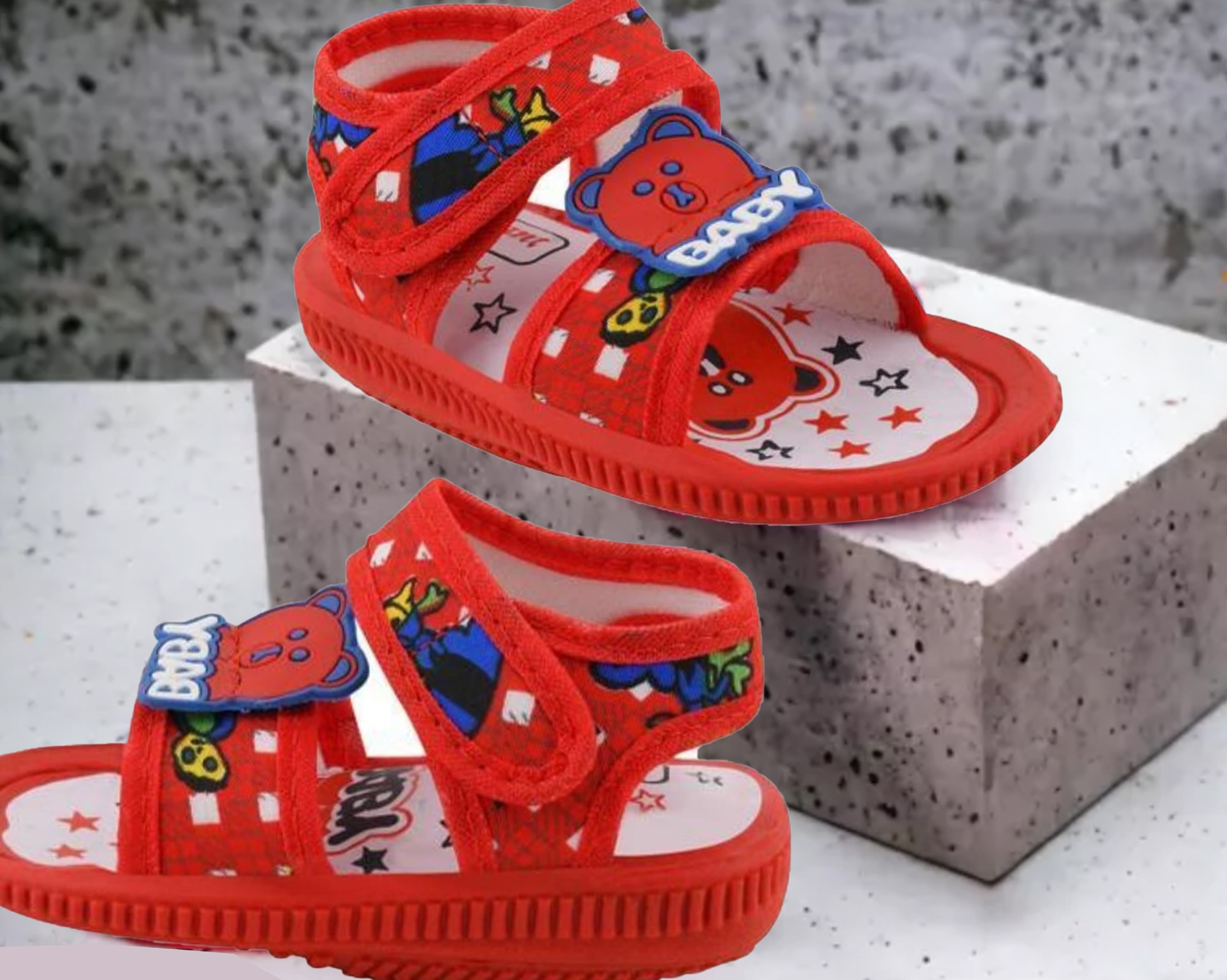 Infant& Toddler Cartoon Appliqué Open-Toe Sandals with Ankle Strap thumbnail 5