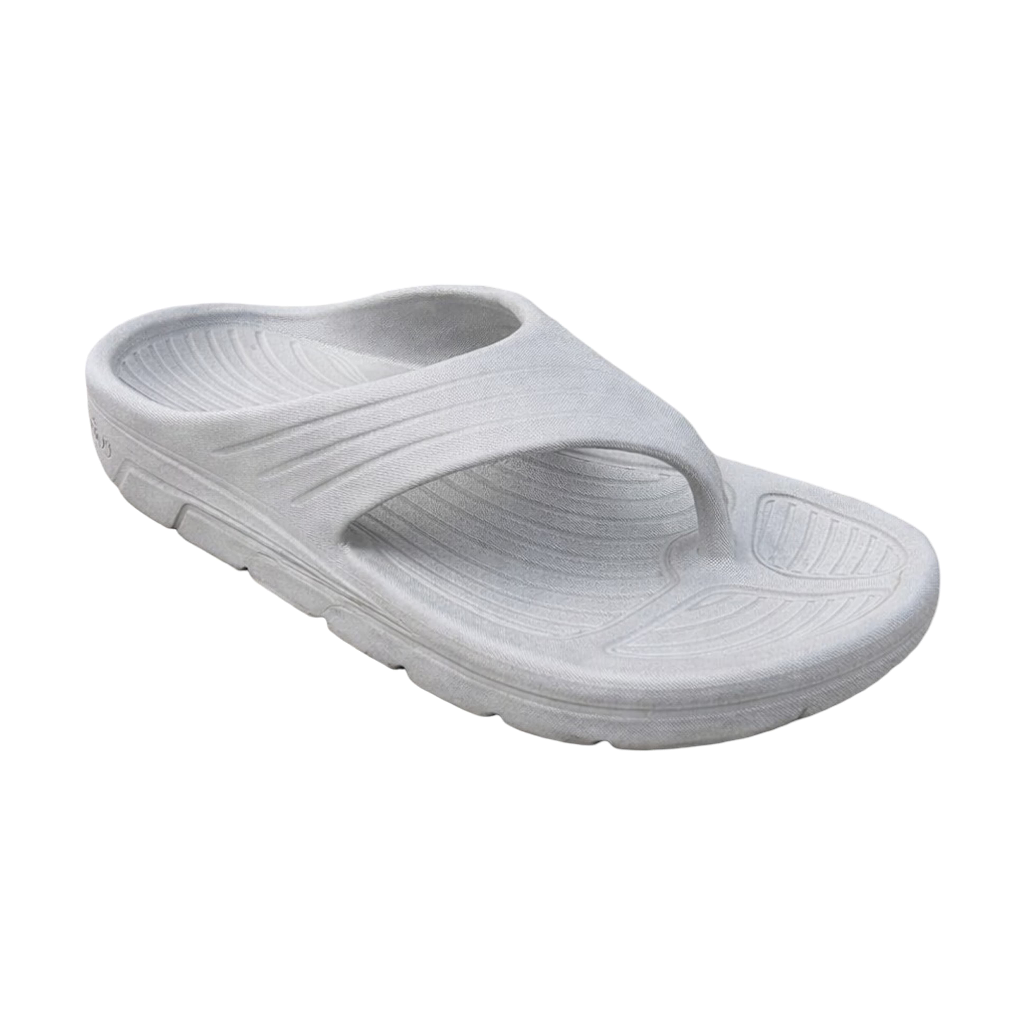 Men’s Textured Thong Flip Flops with Moulded Footbed and Traction Sole thumbnail 2