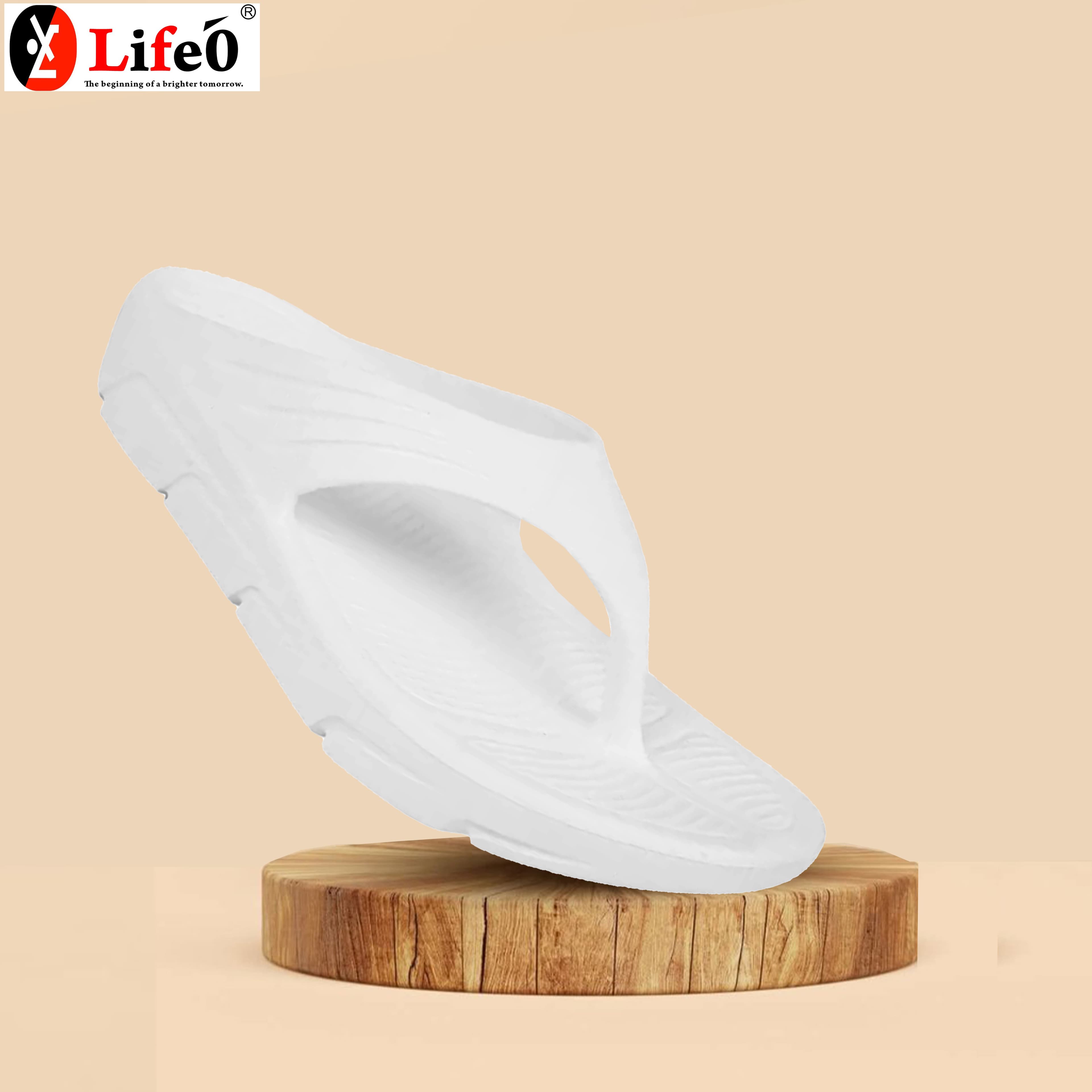 Men’s Moulded Thong Flip Flops with Textured Footbed and Chunky Sole thumbnail 5