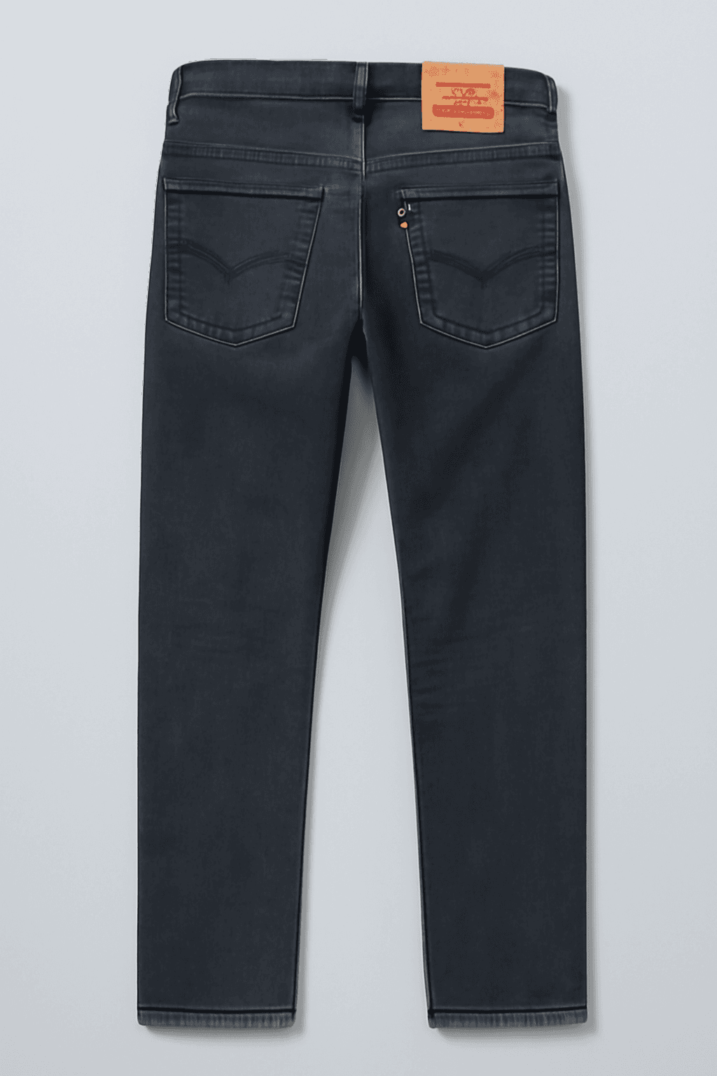 Men Slim Mid Rise Black Jeans thumbnail 2