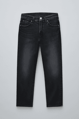 Men Slim Mid Rise Black Jeans