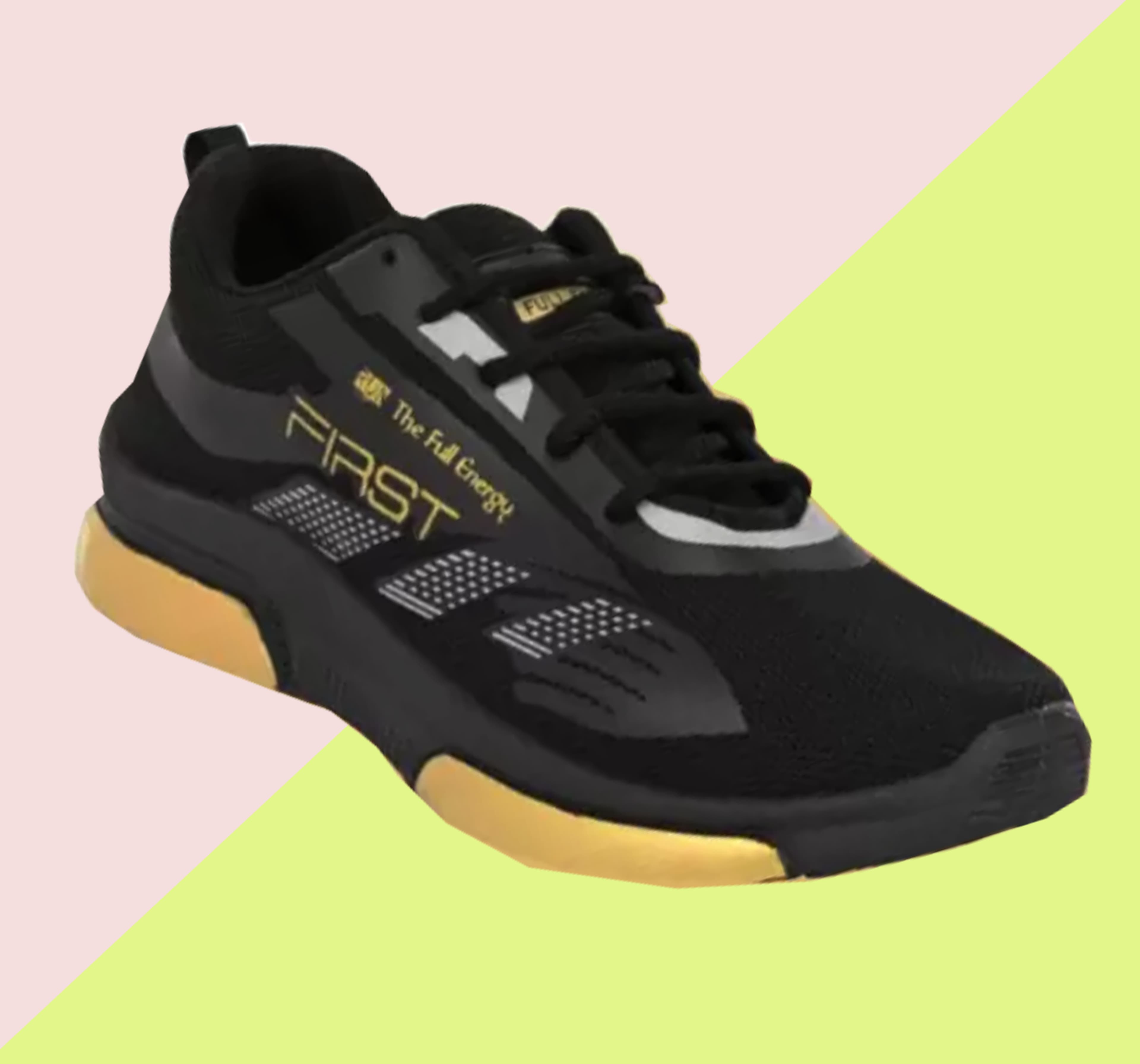 Lace-Up Sports Sneakers with Contrast Sole and Padded Collar thumbnail 2