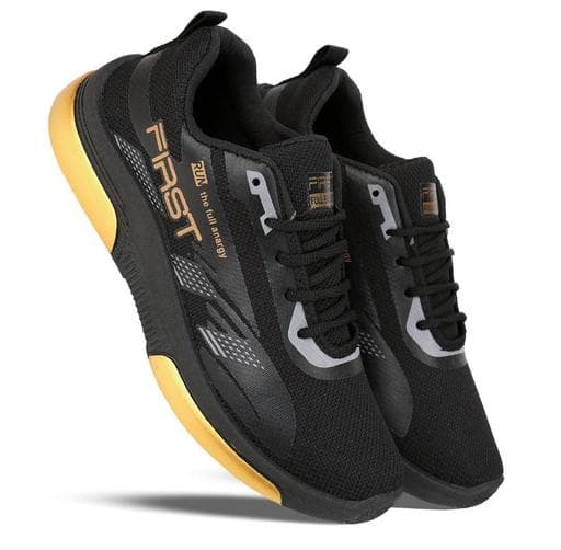 Lace-Up Sports Sneakers with Contrast Sole and Padded Collar thumbnail 4