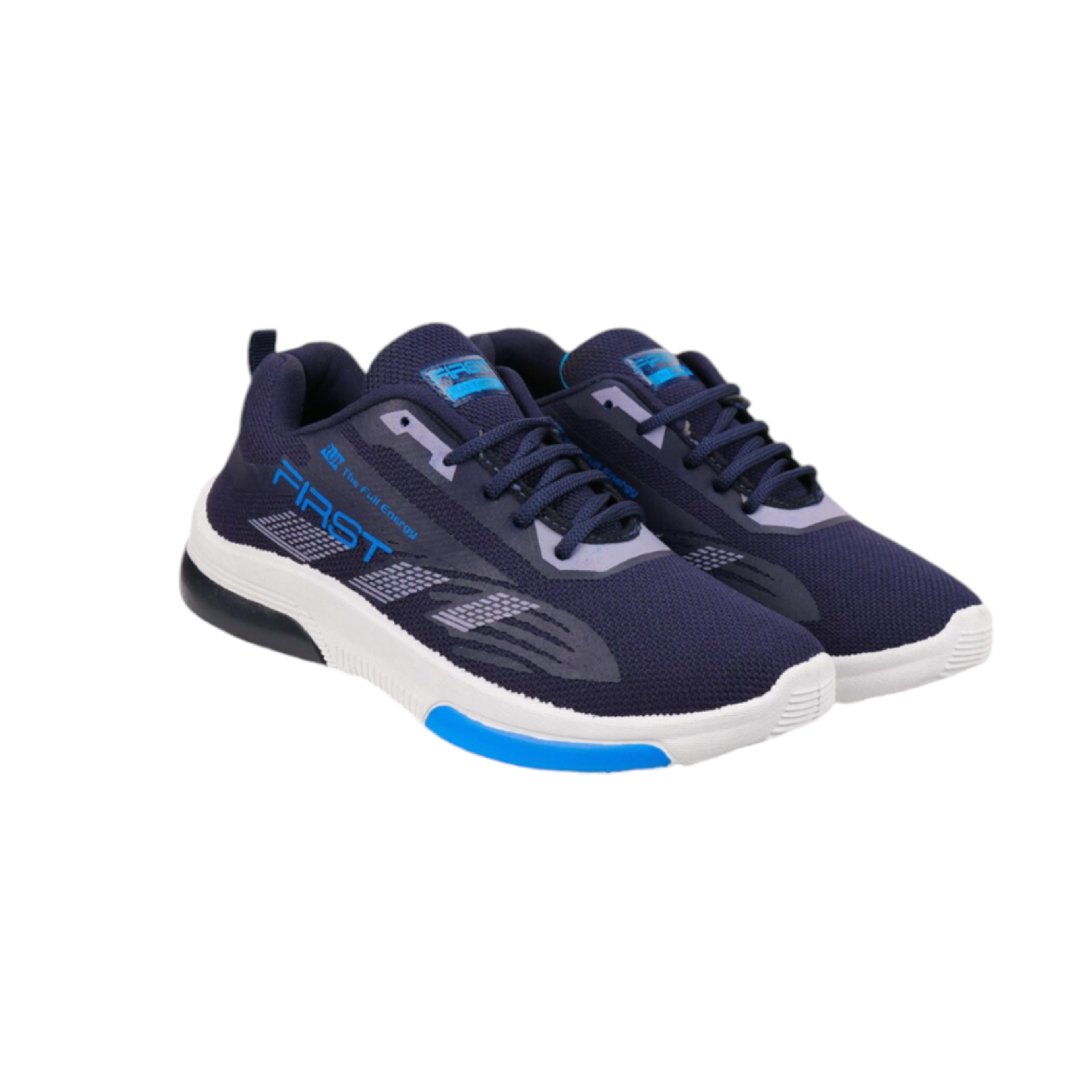 Men’s Lace-Up Mesh Sports Shoes with Contrast Patterned Upper thumbnail 2