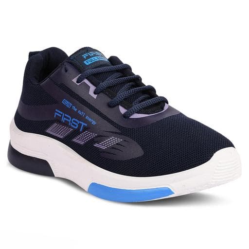 Men’s Lace-Up Mesh Sports Shoes with Contrast Patterned Upper thumbnail 6