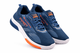 Lace-Up Mesh Sports Shoes with Cushioned Contrast Sole