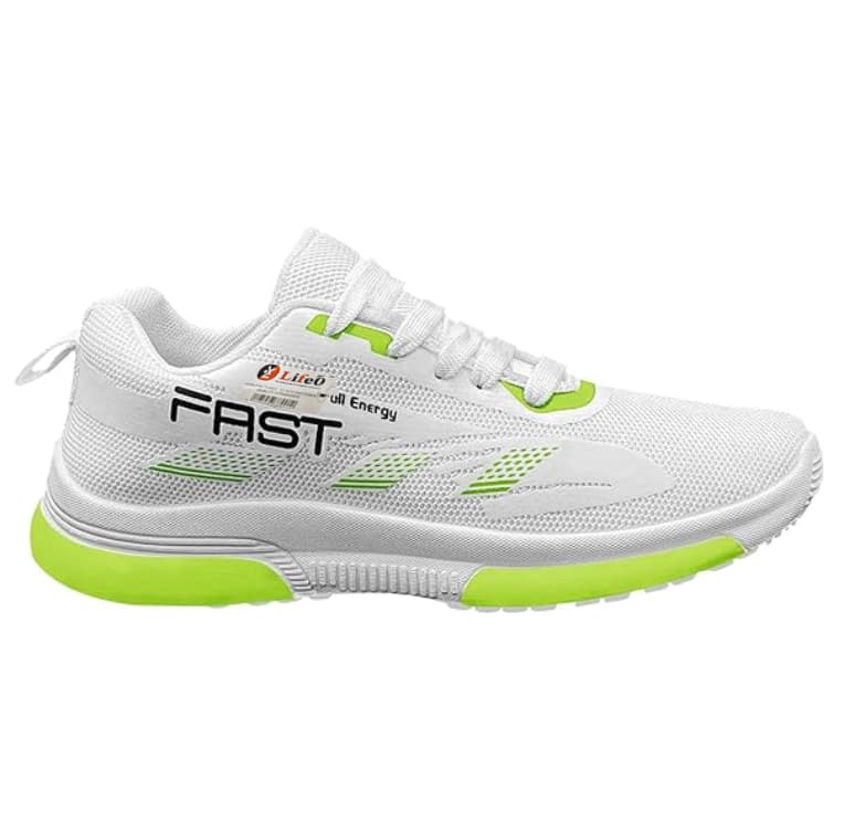 Men’s Lace-Up Mesh Sports Shoes with Contrast Accent Panels thumbnail 3