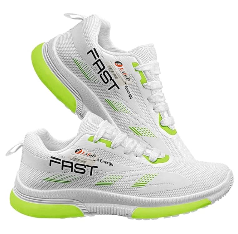 Men’s Lace-Up Mesh Sports Shoes with Contrast Accent Panels thumbnail 4