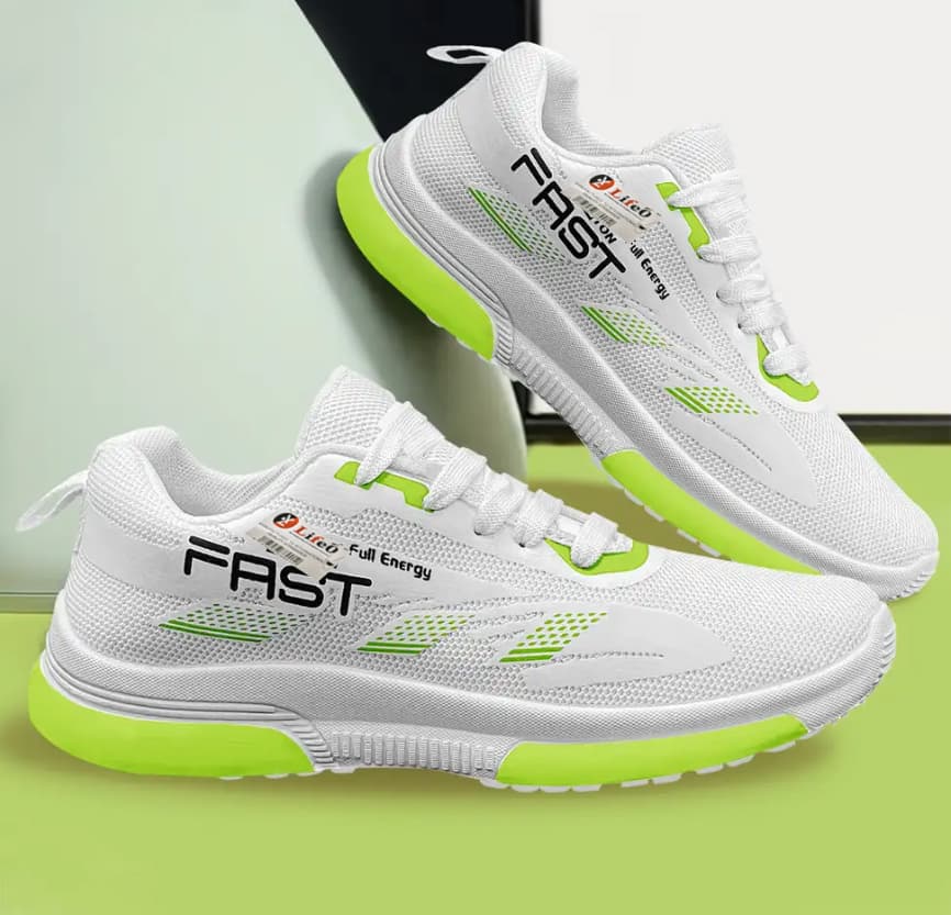 Men’s Lace-Up Mesh Sports Shoes with Contrast Accent Panels thumbnail 5