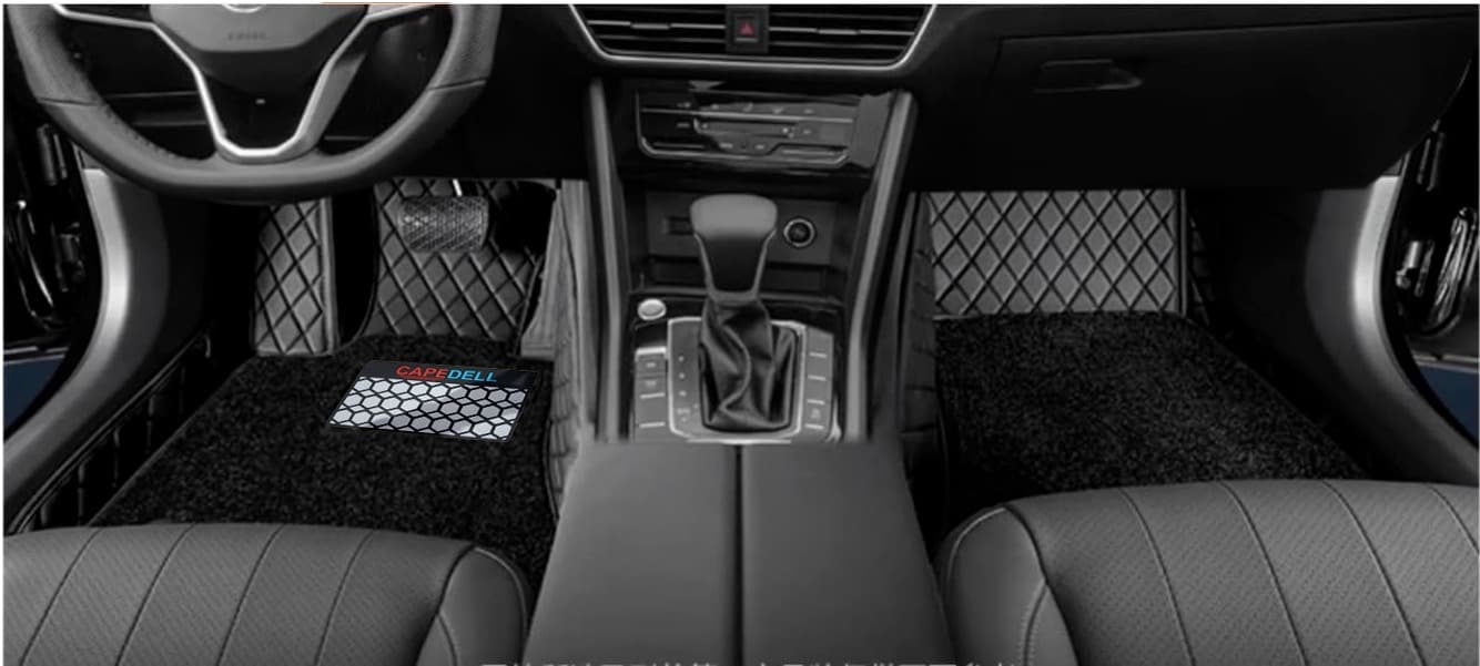 Premium Black Car Floor Mats – Anti-Slip, Waterproof, Full Set Interior Protection Capdell Premium thumbnail 4