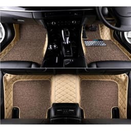 Premium Beige Car Floor Mats – Anti-Slip, Waterproof, Full Set Interior Protection Capdell Premium