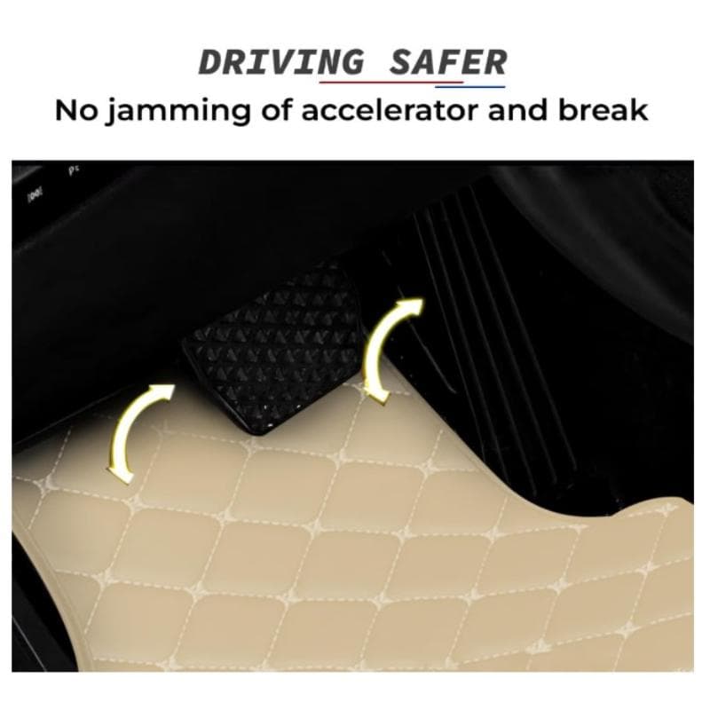 Premium Beige Car Floor Mats – Anti-Slip, Waterproof, Full Set Interior Protection Capdell Premium thumbnail 5