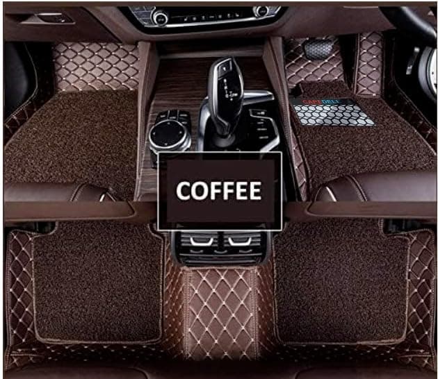 Premium Coffee with Golden Car Floor Mats – Anti-Slip, Waterproof, Full Set Interior Protection Capdell Premium 3pc thumbnail 2