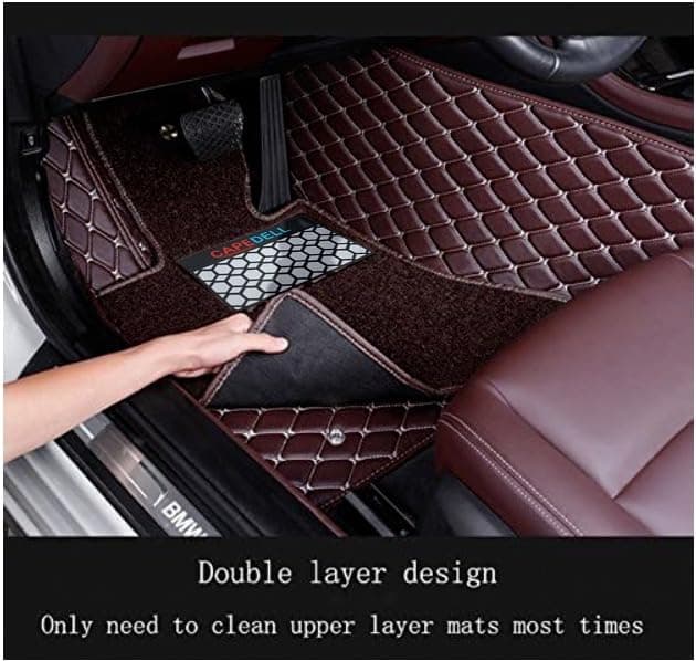 Premium Coffee with Golden Car Floor Mats – Anti-Slip, Waterproof, Full Set Interior Protection Capdell Premium 3pc thumbnail 3