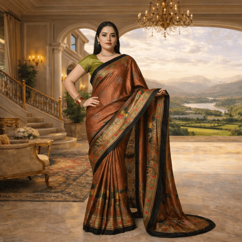 Premium Printed Soft Saree With Designer Border – Lightweight Party & Daily Wear Saree thumbnail 3