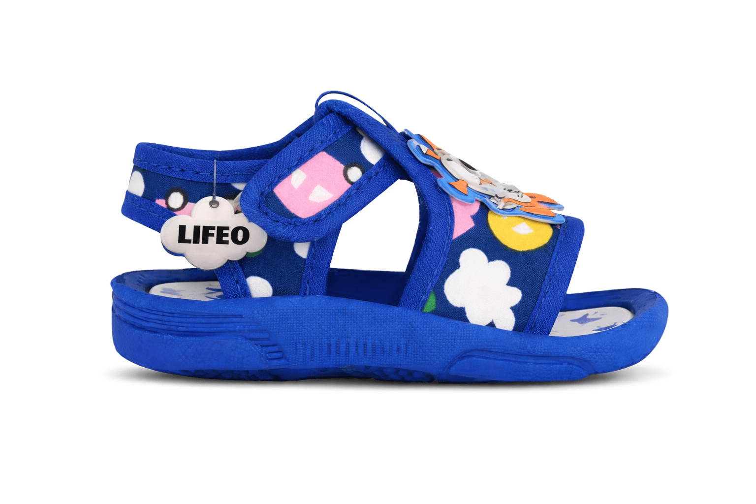 Toddler Cartoon Print Open-Toe Sandals with Hook-and-Loop Ankle Strap thumbnail 1