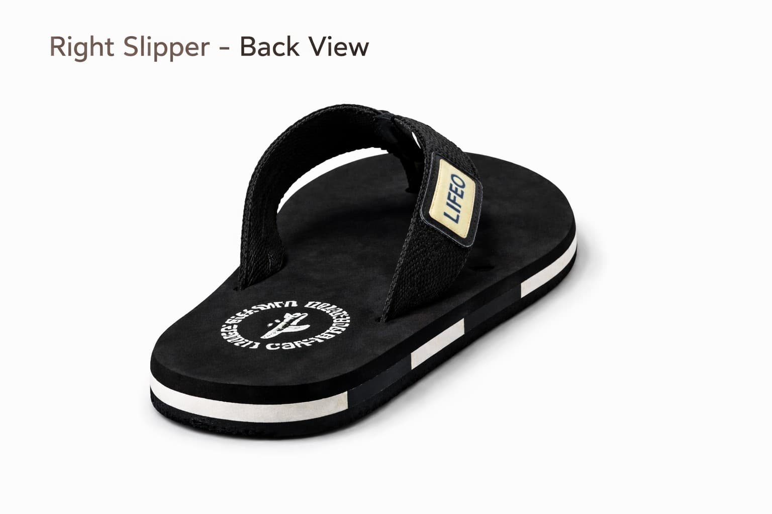 Men’s Toe-Post Flip Flops with Textured Cross Strap and Printed Footbed thumbnail 5