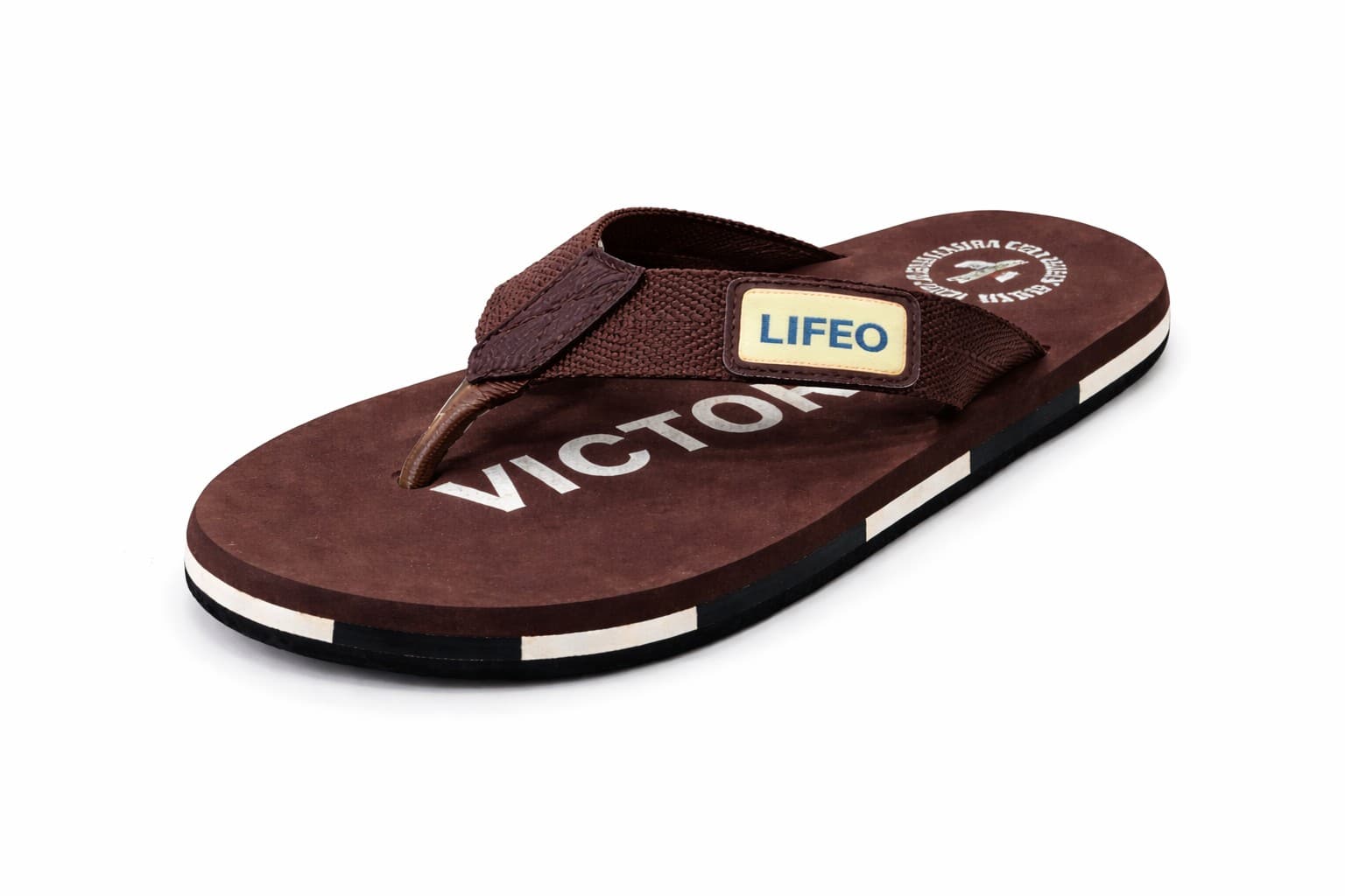 Men’s Casual Toe-Post Slippers with Wide Textured Straps and Layered Sole thumbnail 4