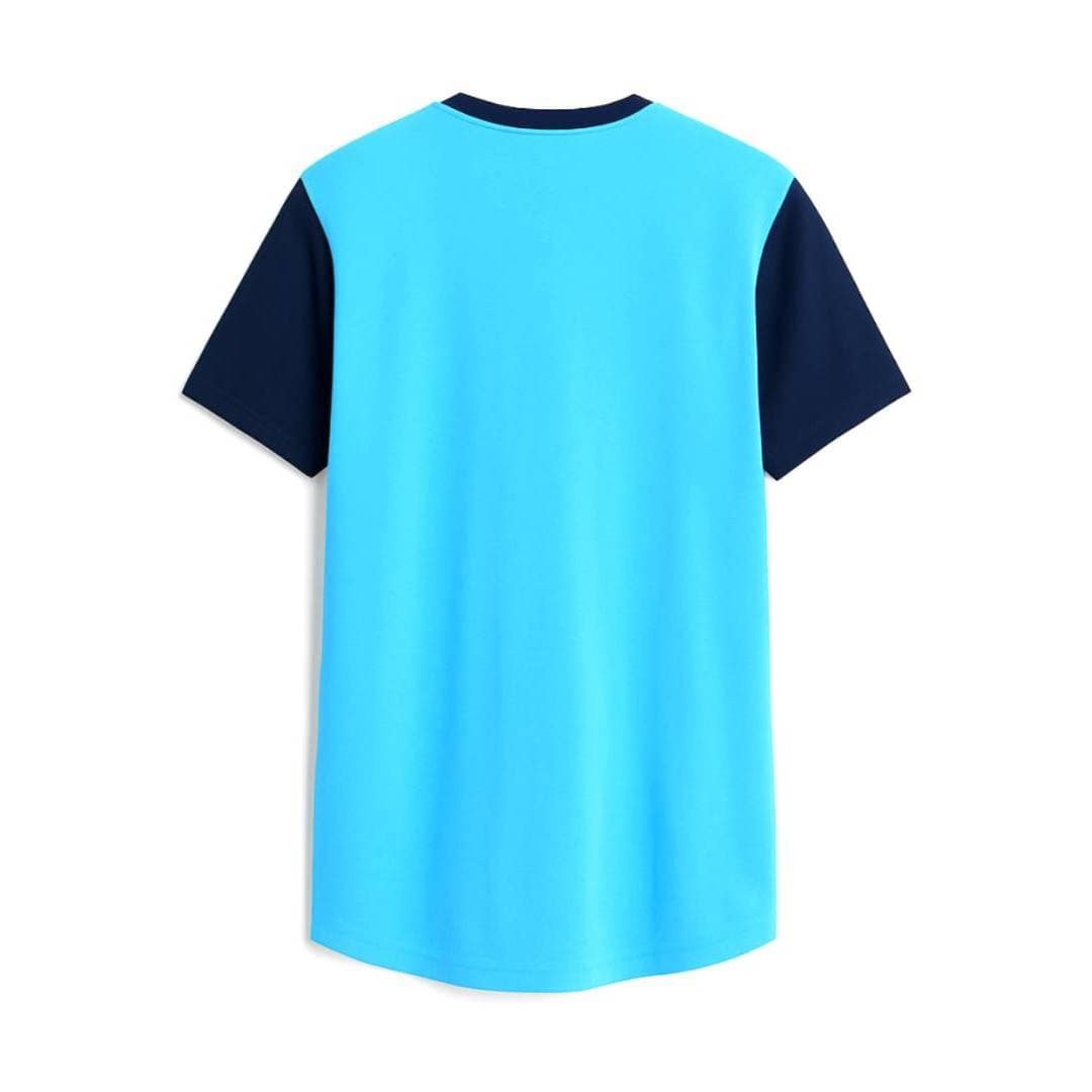 Sky Blue And Black Cotton Tshirt thumbnail 1