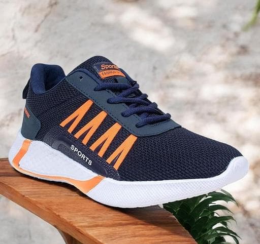 Men’s Lace-Up Sports Shoes with Textured Mesh Upper and Contrast Stripe Detailing thumbnail 3
