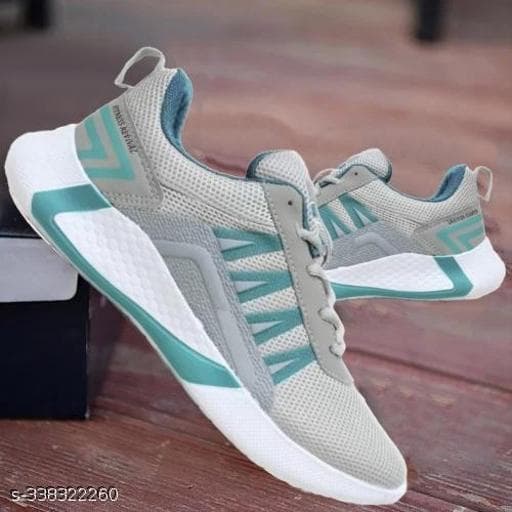 Lace-Up Mesh Sports Shoes with Structured Overlays and Textured Sole thumbnail 4