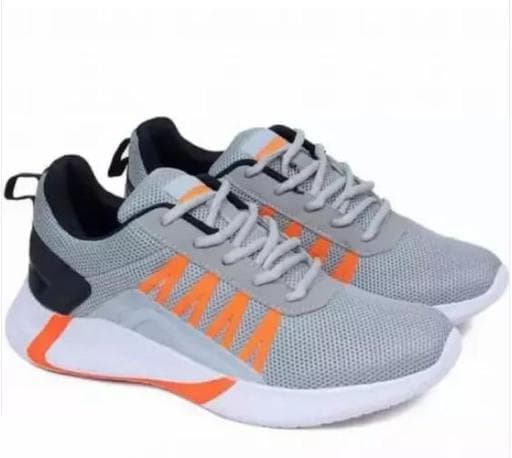 Lace-Up Mesh Sports Shoes with Textured Sole thumbnail 2