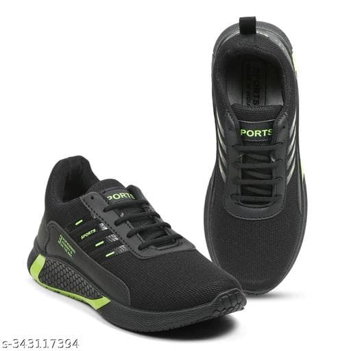 Men’s Mesh Lace-Up Sports Shoes with Cushioned Textured Sole thumbnail 3