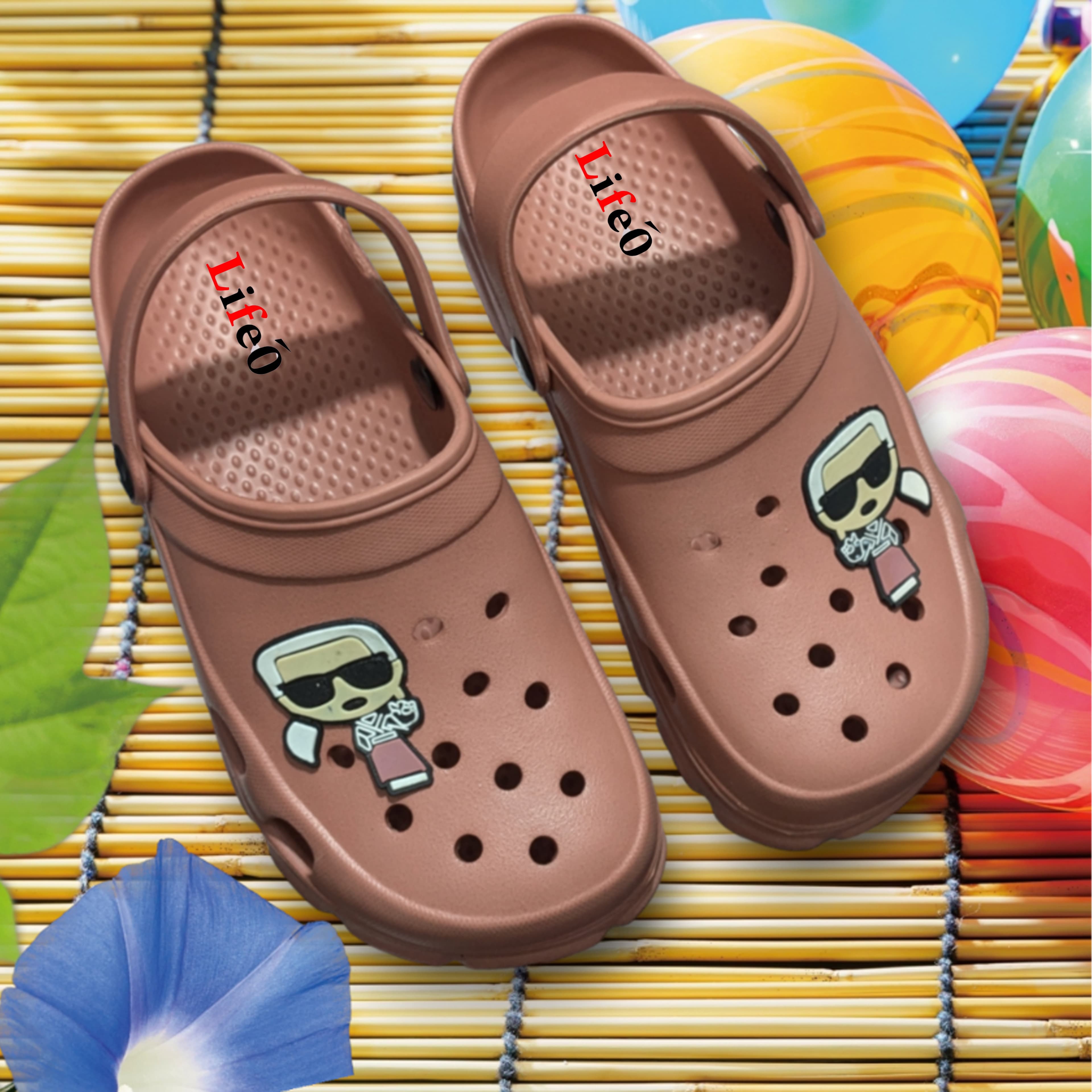 Men’s Cartoon Charm Perforated Clog Sandals with Pivoting Heel Strap thumbnail 4