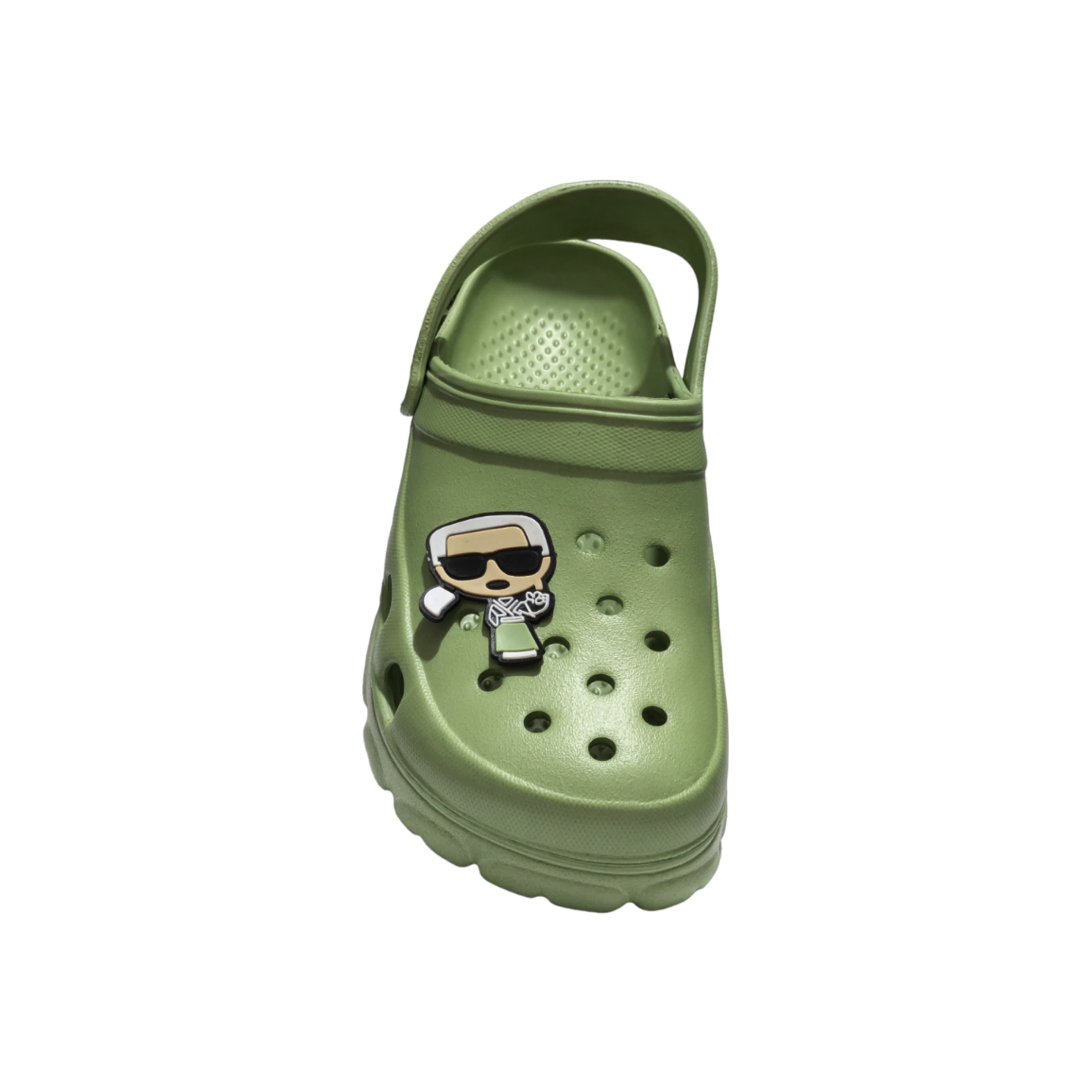 Men’s Moulded Clog Sandals with Cartoon Charm and Adjustable Heel Strap thumbnail 3