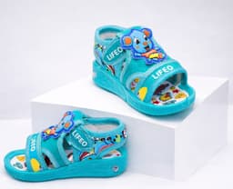 Infant Cartoon Appliqué Open-Toe Sandals with Hook-and-Loop Strap