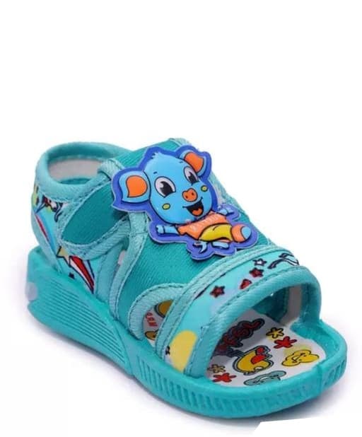 Infant Cartoon Appliqué Open-Toe Sandals with Hook-and-Loop Strap thumbnail 2