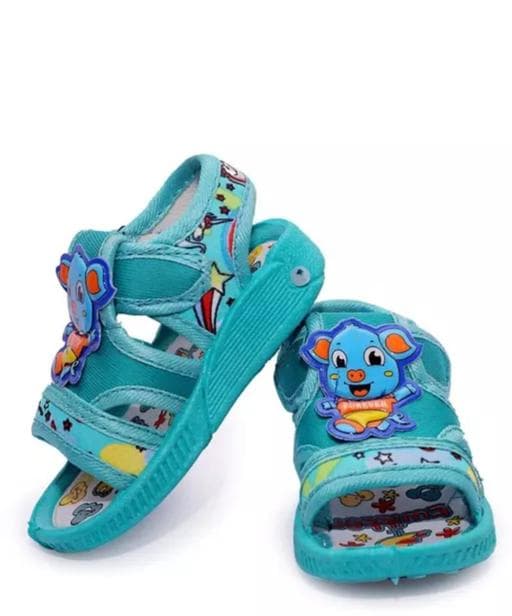 Infant Cartoon Appliqué Open-Toe Sandals with Hook-and-Loop Strap thumbnail 4