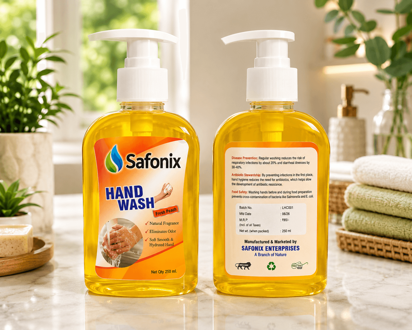 Safonix Hand Wash 250 ML Pack Of 2 thumbnail 3