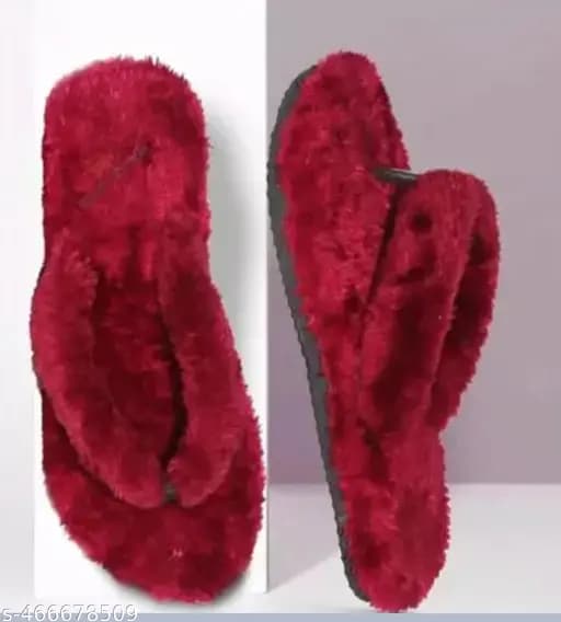 LIFEO Winter Warm & QueenCat Carpet soft Plush Comfy Warm Slip-on Slippers Women's Comfy Faux Fur House Slipper & Flip-Flops of Indoor & Outdoor for Women and Girls For Daily Wear, Casual Wear, Home Wear thumbnail 2