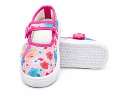 Infant Floral Mary Jane Shoes with Adjustable Hook-and-Loop Strap