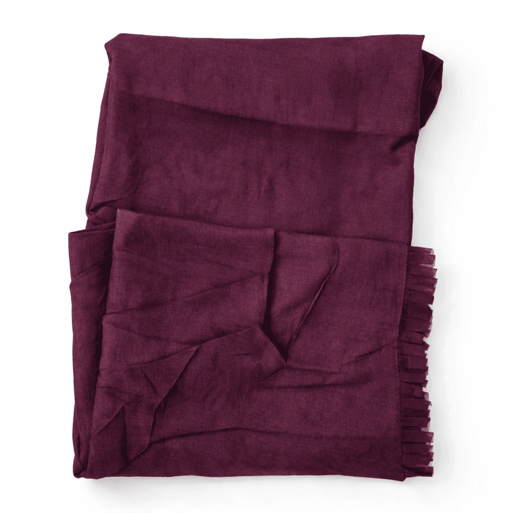 Royal Purple Designer Saree With Embroidered Border & Pearl Jewelery Styling thumbnail 4