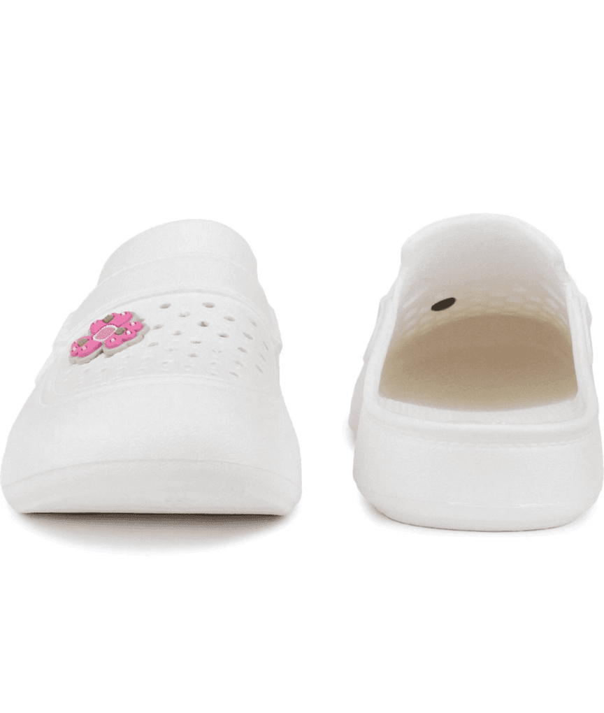 Men's Slip-On Clog Shoes with Perforated Upper and Pivoting Heel Strap