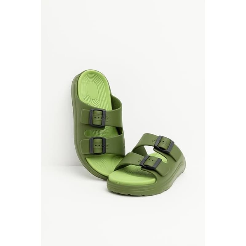Stag Sandals For Men Dual Buckle Adjustable EVA Soft Sole Lightweight Slip Resistant Comfortable Indoor Outdoor Use thumbnail 7