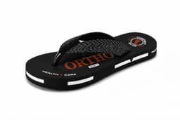 Men’s Thong Flip Flops with Zigzag Textured Strap and Soft Footbed